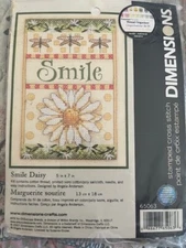 Smile Daisy Cross Stitch Kit 65063 - Dimensions 2007 NEW SEALED