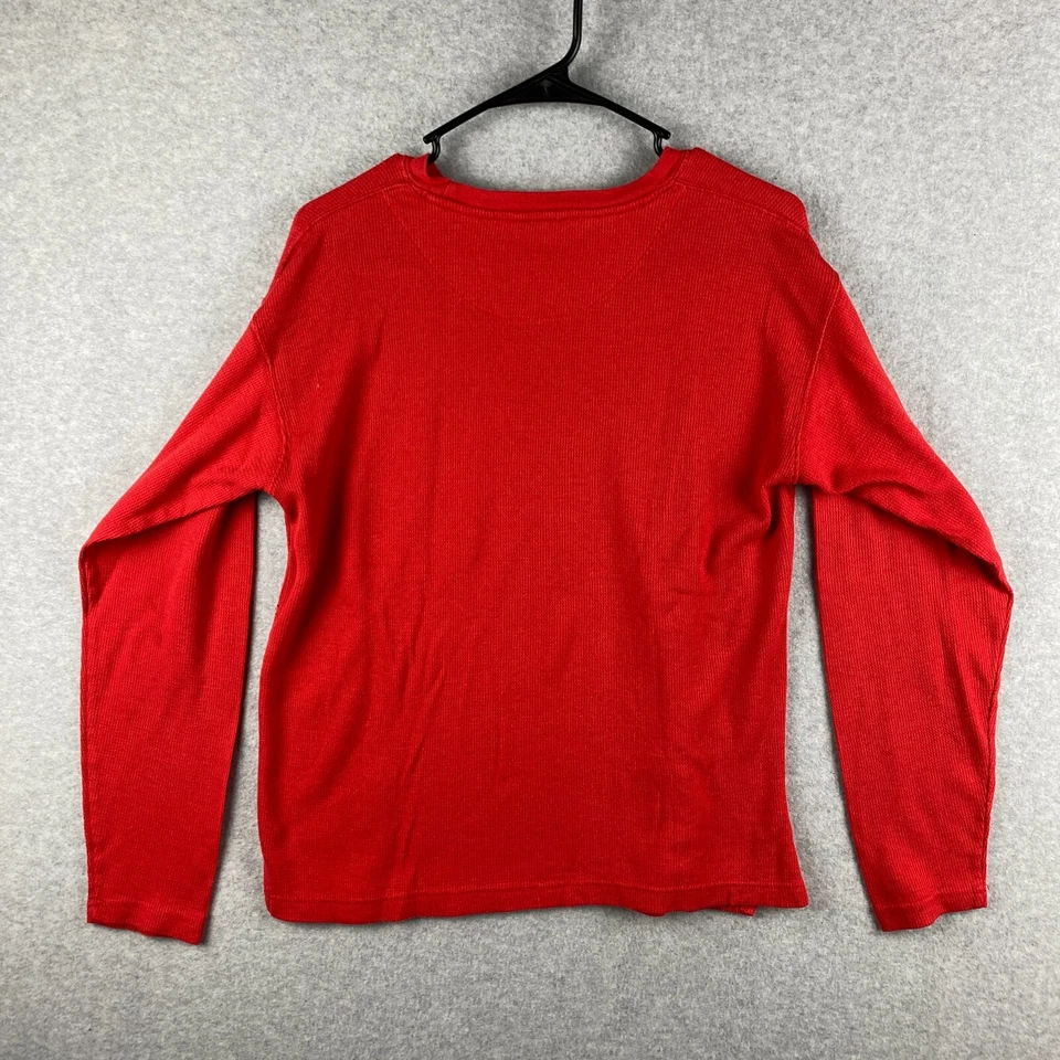 San Diego State Shirt Mens Red Medium Red Old Varsity Brand Thermal Long Sleeve - Image 3 of 4