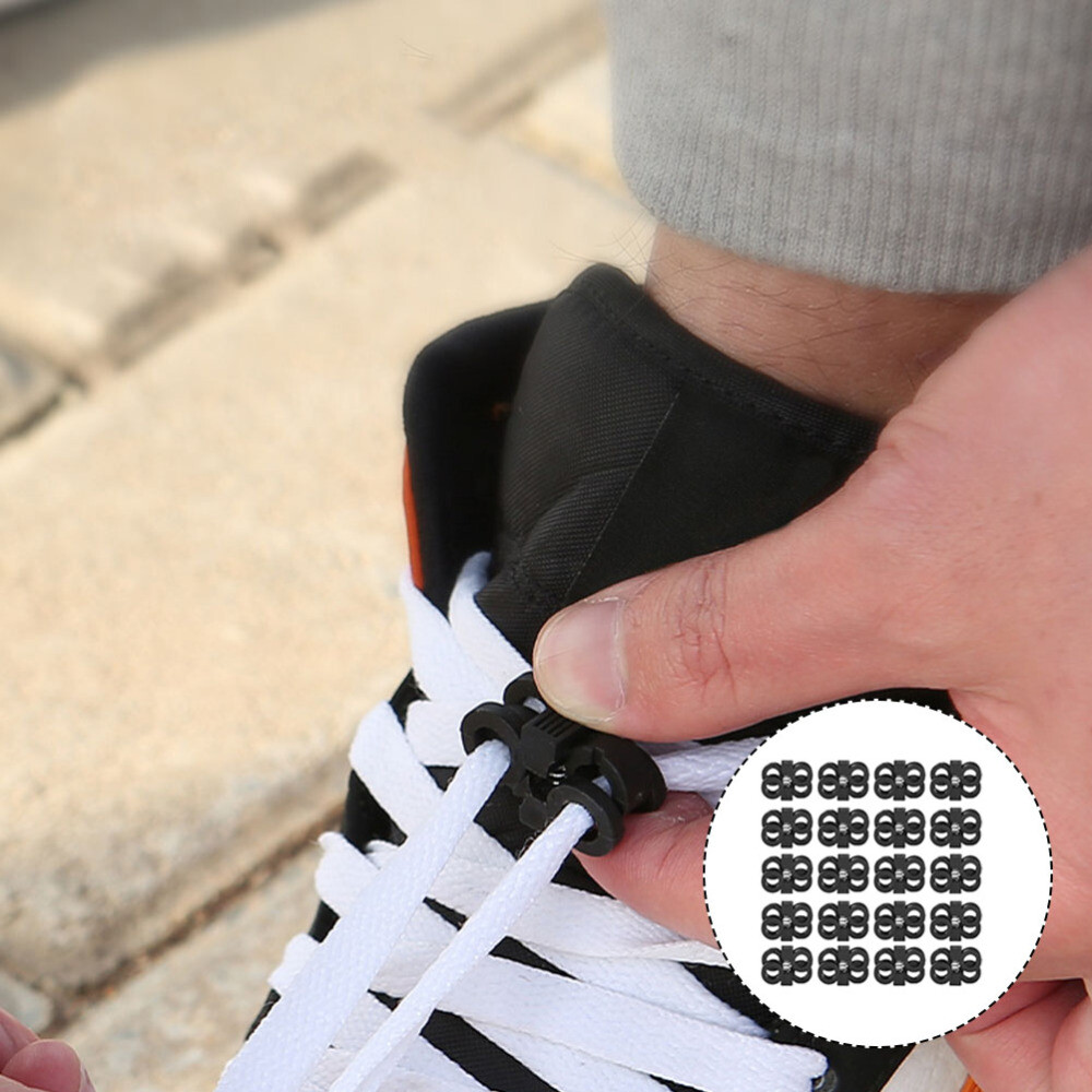 20 Pcs stretchy laces Sneaker Laces Clasps Shoelace Connectors eBay