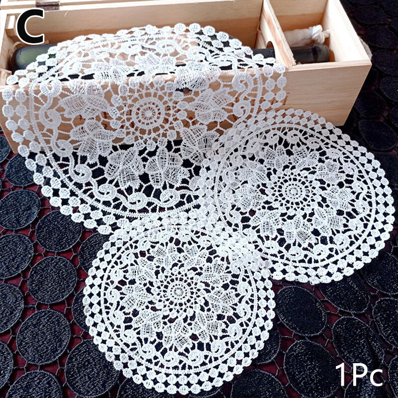 Lace Crochet Placemats Table Cup Mats Coaster Tablecloth Dining Party