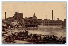 1910 Gould Paper Mills Building Lyons Falls New York NY Posted Antique Postcard