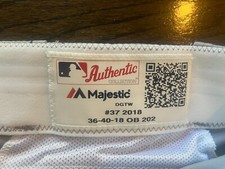 GAME USED ? ISSUED BASEBALL PANTS DETROIT TIGERS STARS TBTC 2018 JIM ADDUCI