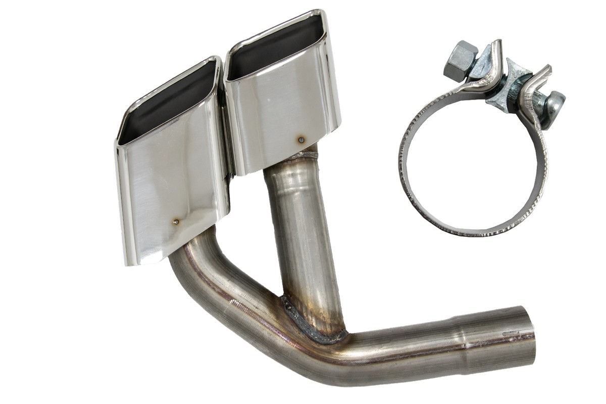 Embout D'échappement Audi Original 4M0071762A Pour SQ7 (4M) - Acier Inox Chromé Noir, Côté Droit, Double Sortie