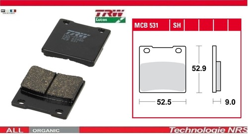 Plaquettes De Frein Avant ~ Kawasaki ZXR 400 R ZX400R 1989-1994 ~ TRW Lucas MCB