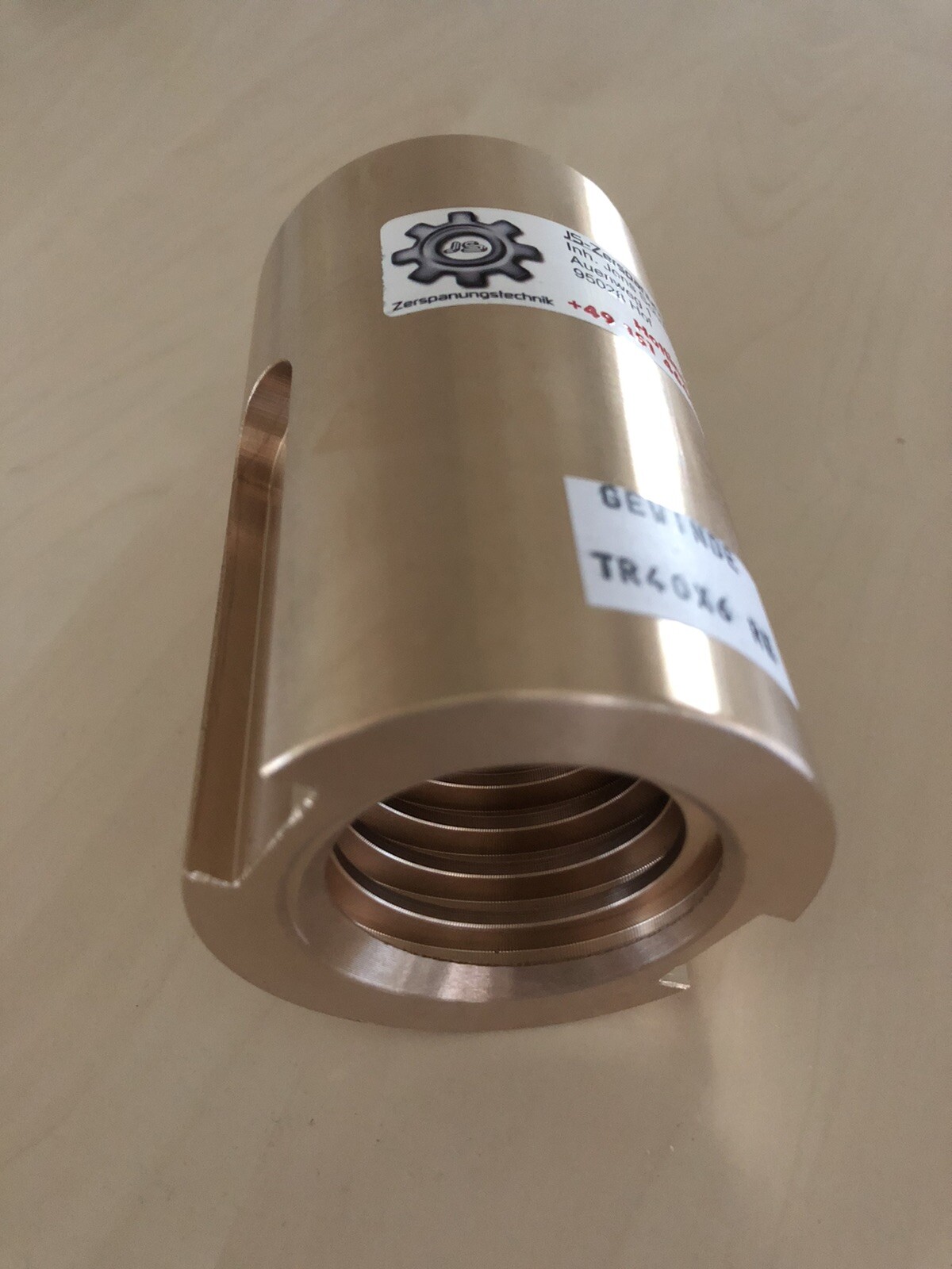 Écrou Porteur Pour Pont élévateur / Ascenseur - Filetage TR40x6 à Droite, Marque Générique, Fabrication Allemagne