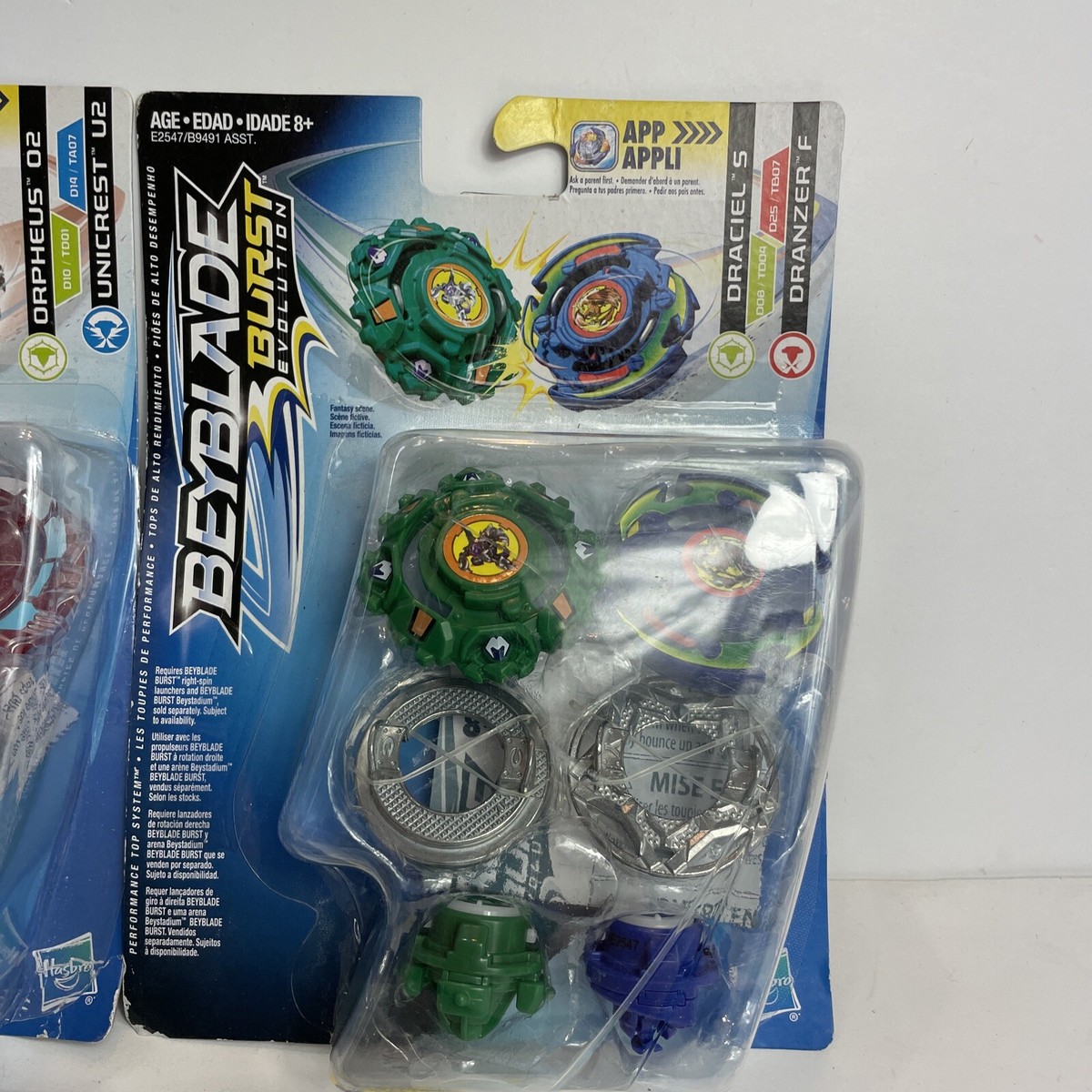 New Beyblade Burst Evolution Draciel S & Dranzer, Orpheus