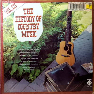 HISTORY OF COUNTRY MUSIC VOL.III VARIOUS ARTISTS RADIANT RRC-1013 NEW ...