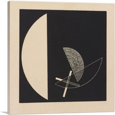 ARTCANVAS Segments of a Circle with Cross Canvas Art Print by Laszlo Moholy-Nagy
