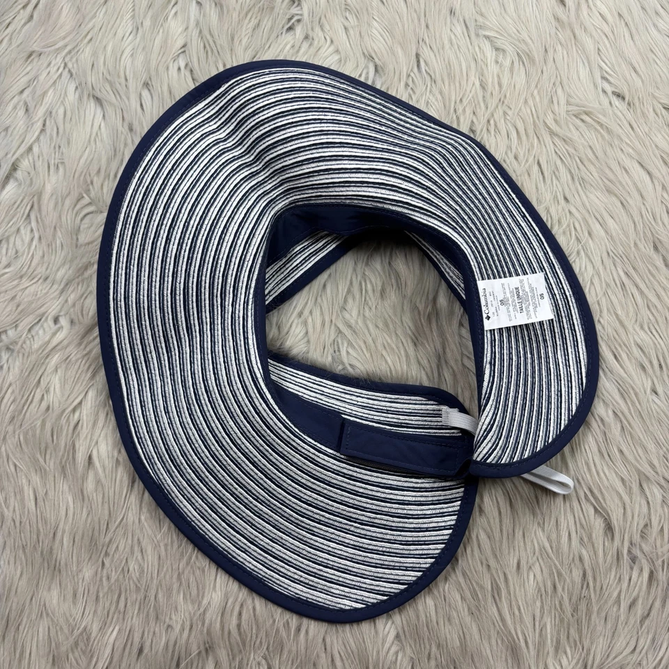 Columbia Mujer OS Azul Blanco Global Adventure Visera Empacable Protección Solar Foto 4 de 4