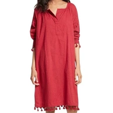 The Great The Tassel Tunic Dress Red Size 0