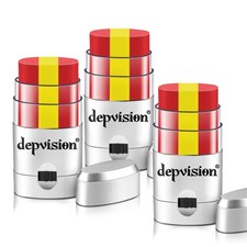 3 Pack Spain Flag Face Paint Stick, Red Yellow Body Paint Sticks for Soccer Fans