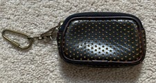 Vintage Dooney Bourke Brown AWL Zip Key Caddy Coin Purse Keychain
