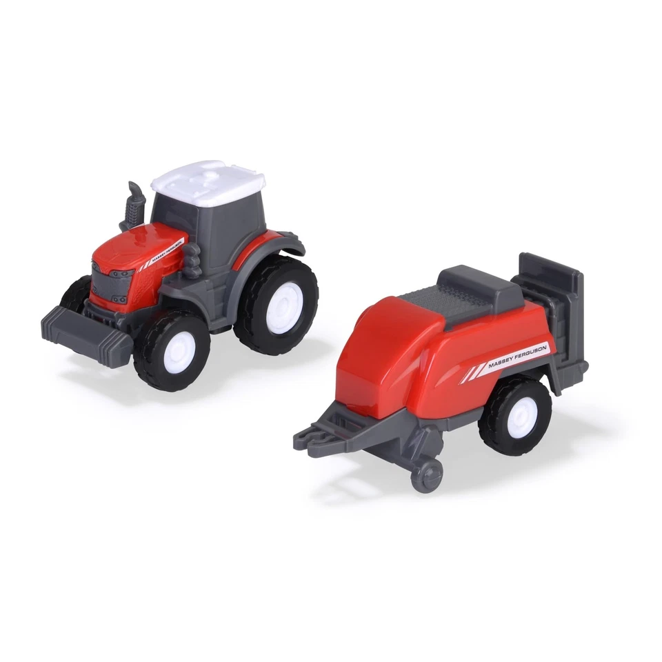 - Vehículos agrícolas Massey Ferguson - Juego de 3 coches de juguete (camión con remolque, remolque... Foto 4 de 4