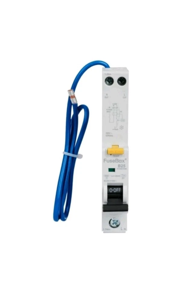 FuseBox RTA062530B 25A SPN RCBO Type A B Curve 30mA 6kA