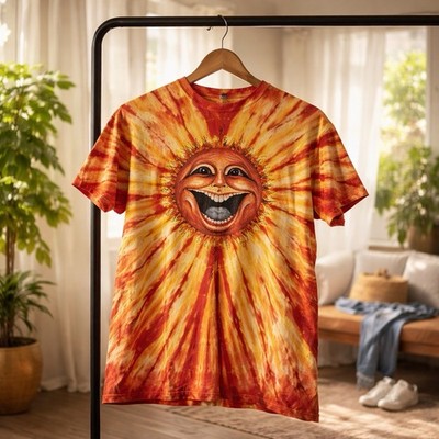 1987 Vintage Mike DuBois Grateful Dead Sun Mayan Calendar T Shirt Tie Dye Mens M
