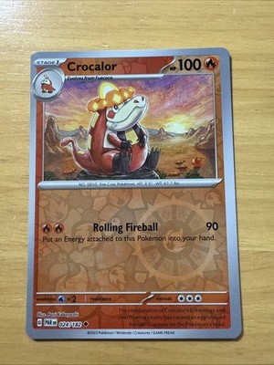 Pokémon TCG Crocalor Paradox Rift 024/182 Reverse Holo Uncommon Card
