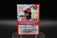 2024 Panini Prospect Edition Yohandy Morales #161 Red Power Prizm Auto /99