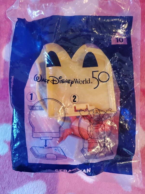 Walt Disney World 50th Anniversary McDonald’s Happy Meal Toy Sebastian #10 New