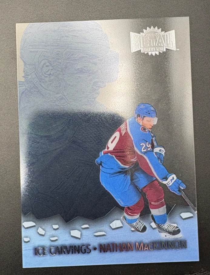 2021-22 Skybox Metal Universe NATHAN MACKINNON Ice Carvings Acetate #IC-5 - Image 3 of 3