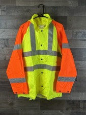 MDOT safety High Visibility Rain Jacket Size 2XL Hooded New XXL