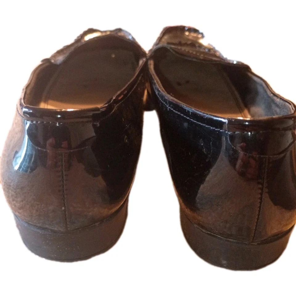 Anne Klein iflex Black Slip On Patent Leather Loafers size 8.5M  - Image 4 of 4