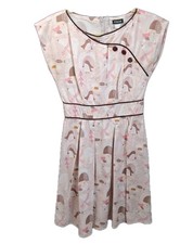 Retrolicious Elizabeth Winter Wonderland Novelty Print Dress Size M Cotton 50s