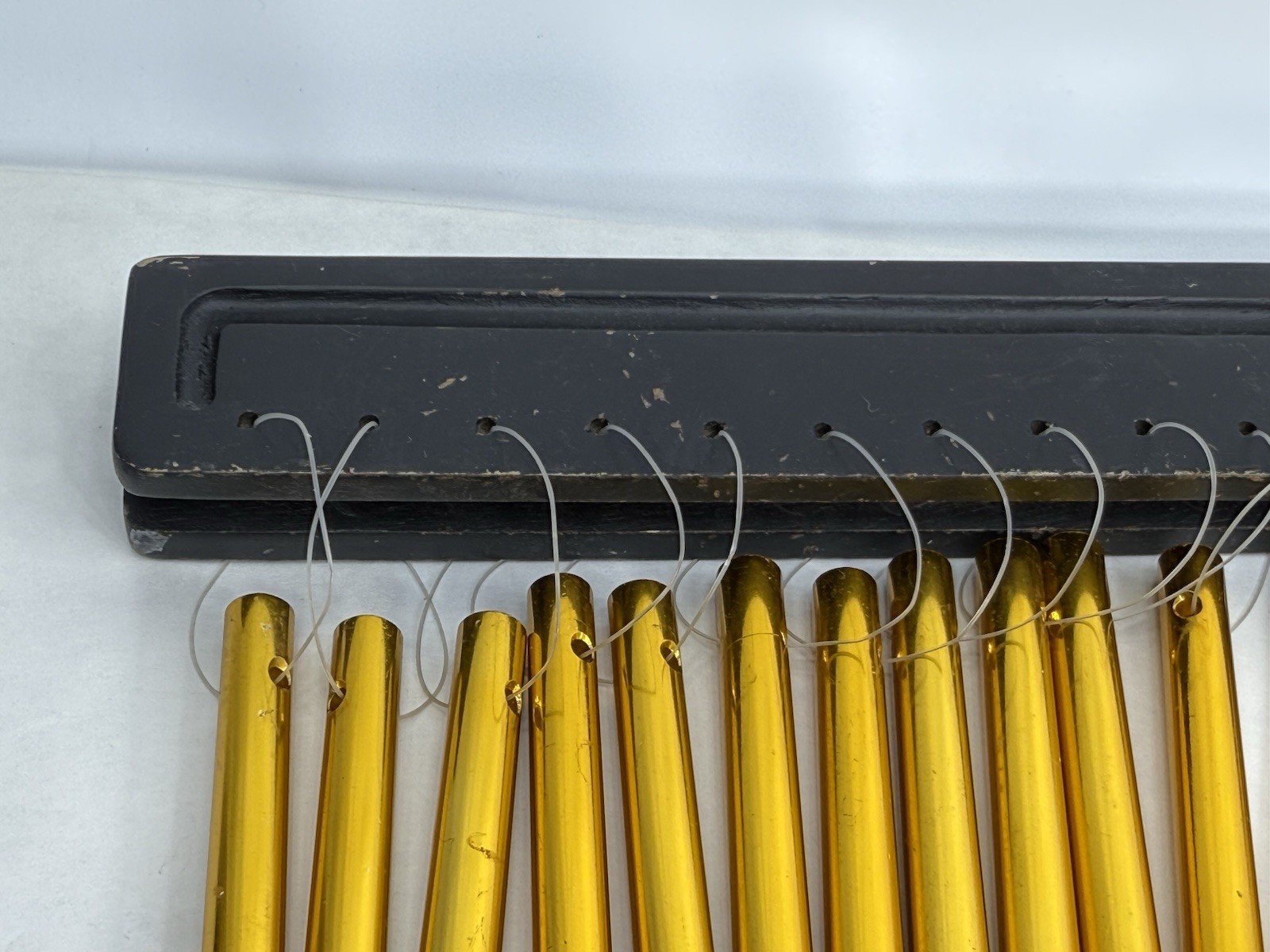 Latin Percussion Single Row 36 Bar Chimes Black & Gold Missing Striker