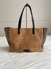Marc by Marc Jacobs Isle de Sea Tina Woven Straw  Leather Tote Shoulder Handbag