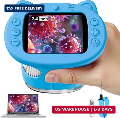 Microscope for Kids, 2.4 Inch Digital Microscope with 1000X Magnification, Handh
