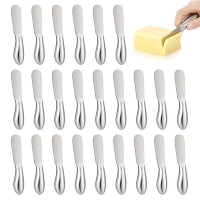 LemonRoad Spreader Knives Set 24 Pieces Stainless Steel Cheese Butter Spreade...
