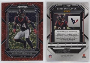 2022 Panini Prizm Rookies No Huddle Red /50 Derek Stingley Jr #369 Rookie RC