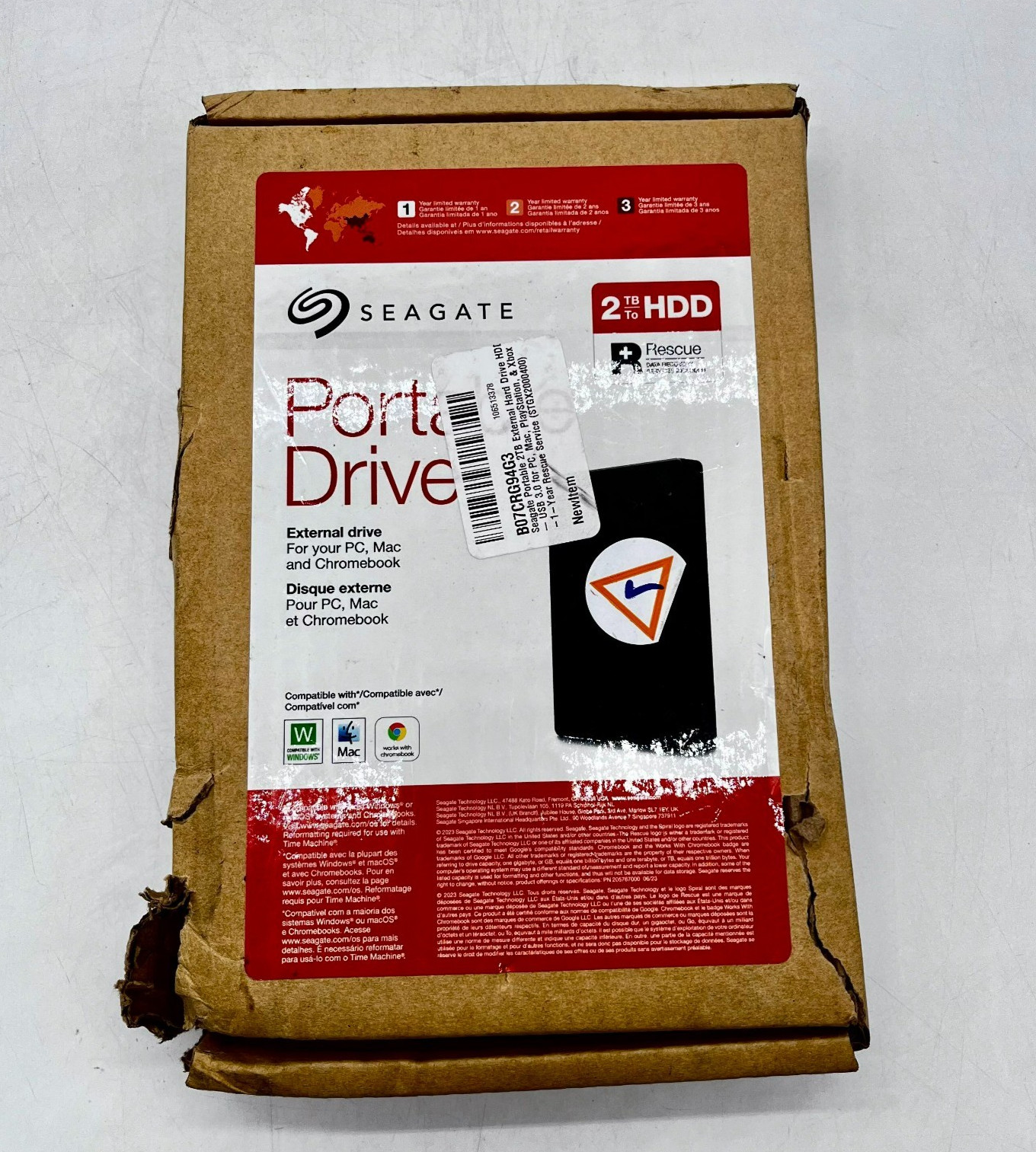 NEW Seagate Portable Hard Disk Drive - 2 Terabyte Memory - For PC/MAC/Chromebook