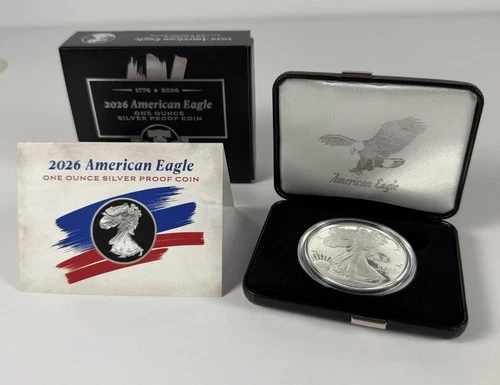 IN HAND SAME DAY SHIPPING 2026 W Proof American Silver Eagle 1 oz 1776-2026 OGP