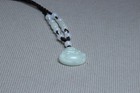 Cert'd Natural Light green A Jadeite jade Hand-Carved Maitreya Buddha Pendant — photo 7