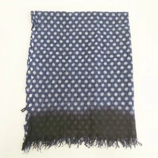 pas de calais Dot Pattern muffler stole Navy white 5-1120T◎