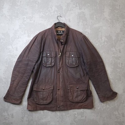 Barbour Corbridge Wachsjacke Herren 2XL rost gesteppt gefüttert Outdoor Druckknopf innen Reißverschluss