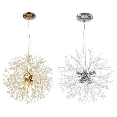Moderne 8-Licht-Kristall-LED-Kronleuchter Sputnik Lighting Firework
