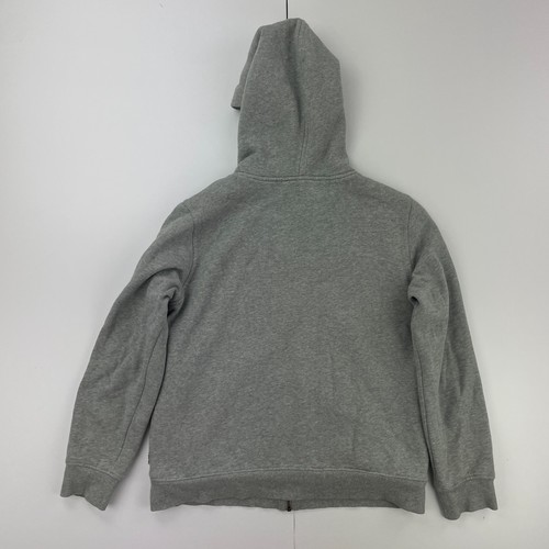 CONVERSE Hoodie Large Grey Womens Full Zip Logo Fleece Lined Sweatshirt - Picture 9 of 12