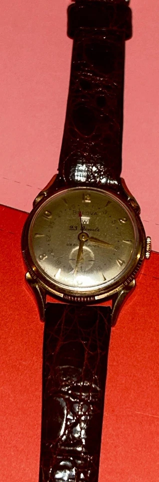 Vtg 1956 Bulova 10kt Calendar 23 Jewel Mechanical 10BPAD Date Pointer Watch - Image 2 of 4
