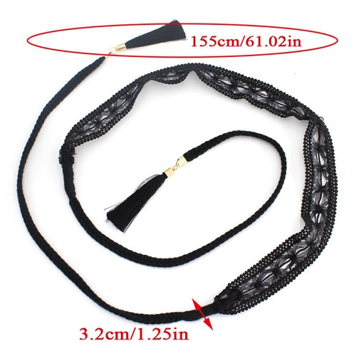 Woven Tassel Belt Waist Rope Knot Decorated Chinese Braided Style Waist Chain US - Picture 35 of 43