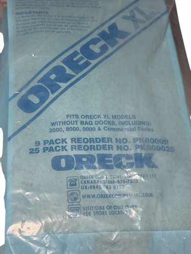 Oreck XL PK800025 Upright Disposable Commercial Vacuum Cleaner Lot Blue 50 Bags - Picture 3 of 4