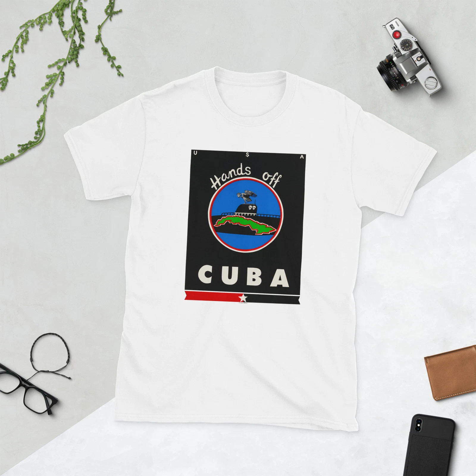 Hands Off Cuba Vintage Short-Sleeve Unisex T-Shirt