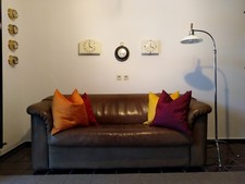 De Sede Couch Sofa  DS 95 Neck Leder 1032 Grizzly braun 3 sitzig