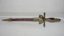 8" TOLEDO MINIATURE SWORD LETTER OPENER? W/ SHEATH