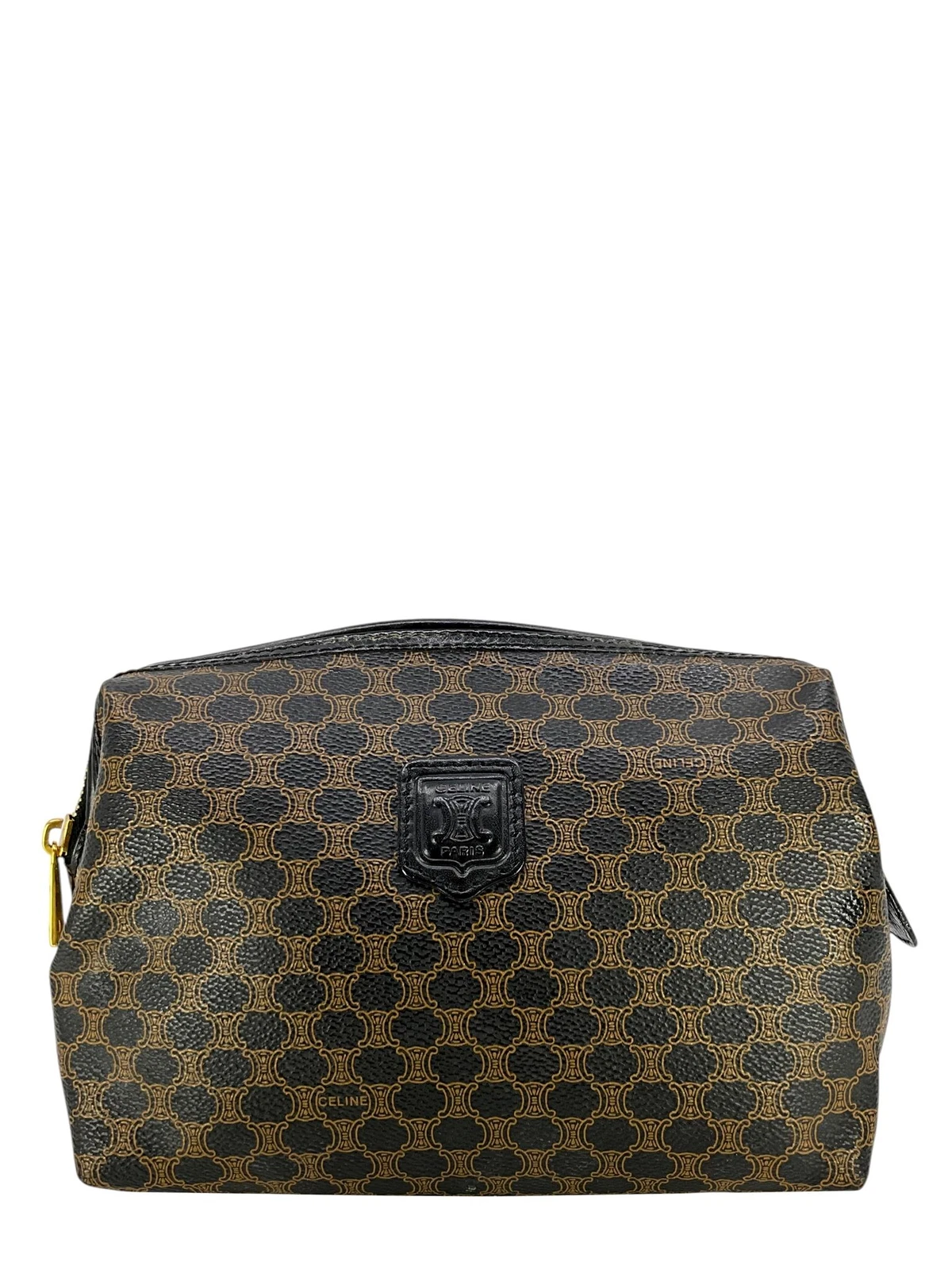 CELINE Triomphe custodia cosmetica in tela rivestita