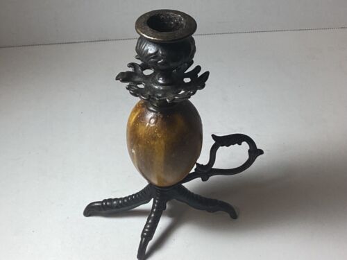 Candleholder Talon Claw Chamber Candlesticks  Ornate Gothic 6.25” - Picture 1 of 12
