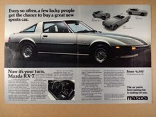 1979 Mazda RX-7 GS silver car photo vintage print Ad