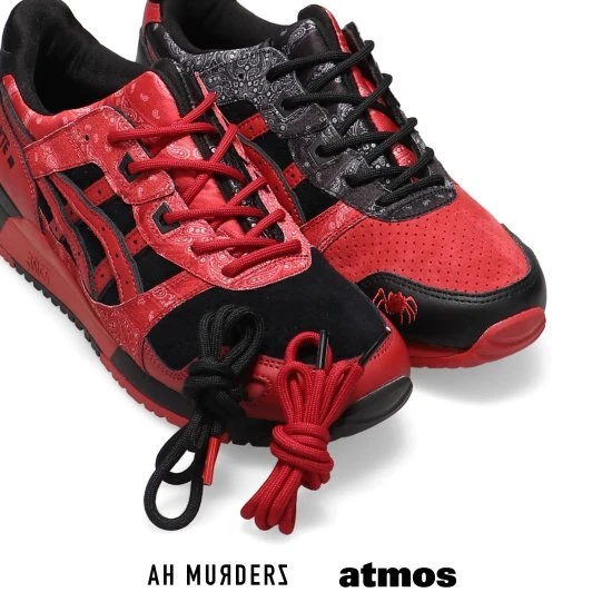 ASICS × atmos × RED SPIDER GEL-LYTE III OG 1201A854 001 Red Black