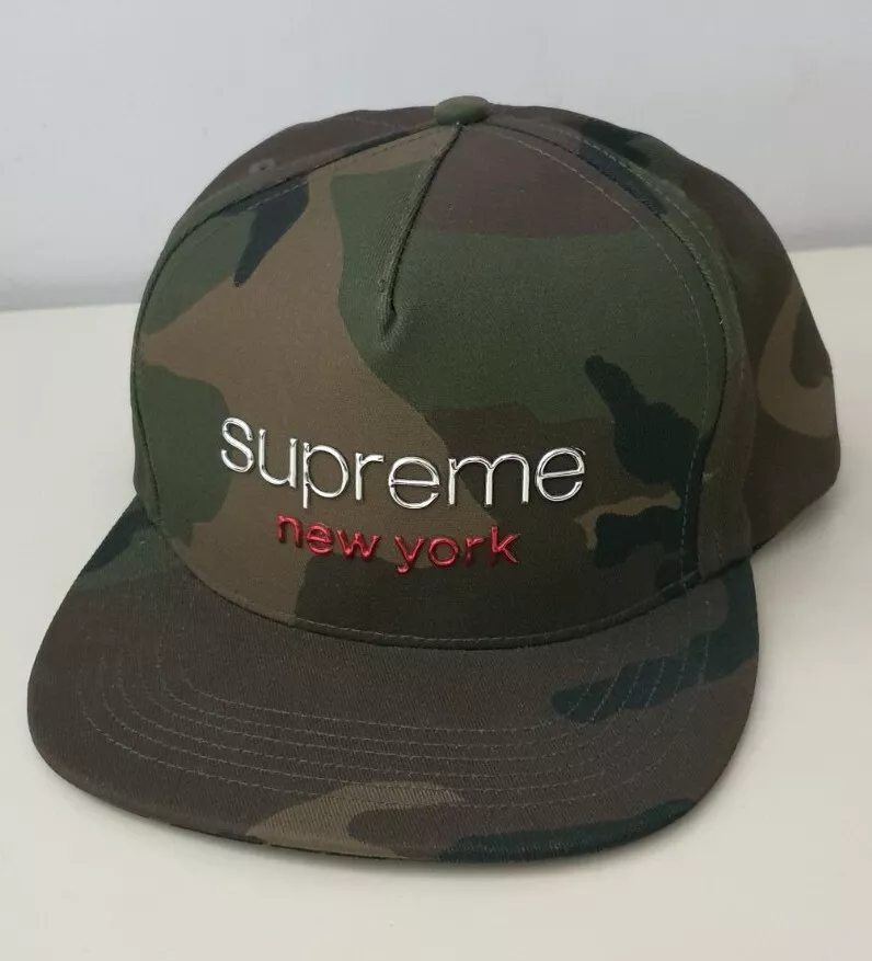 Casquette camouflage vert 5 panneaux FW16 Supreme Chrome Classic 
