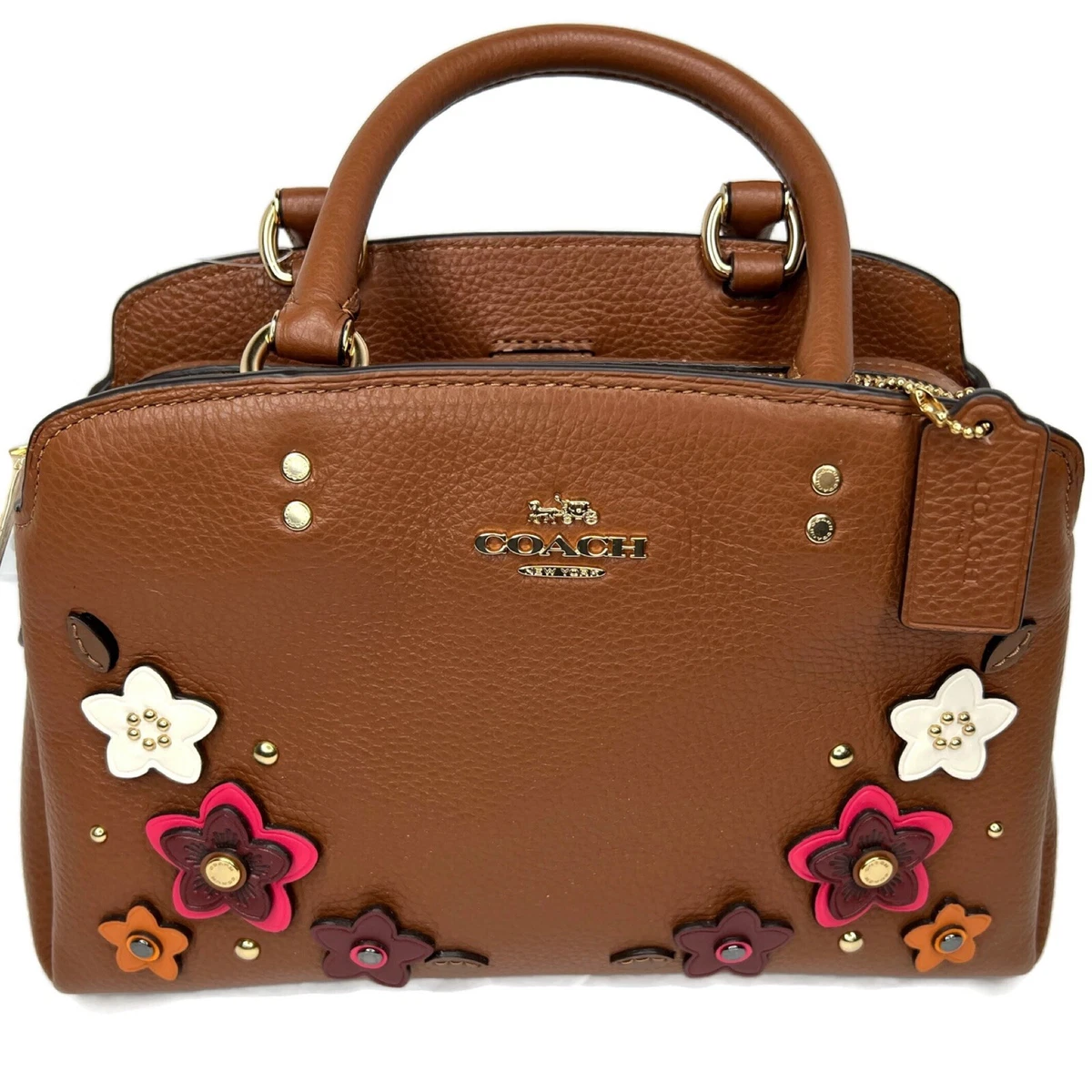 Coach mini lillie online carryall with daisy applique
